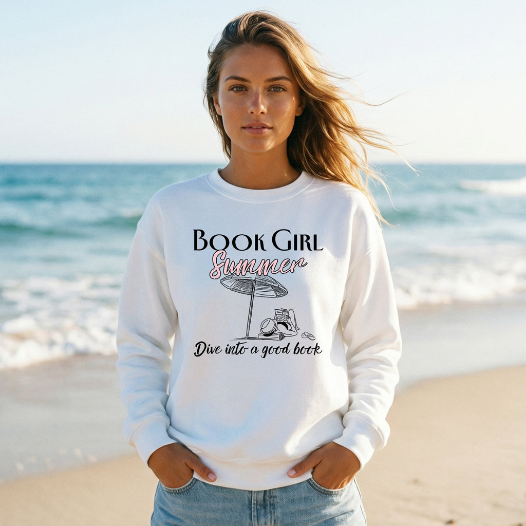 Book Girl Summer Crewneck Sweatshirt
